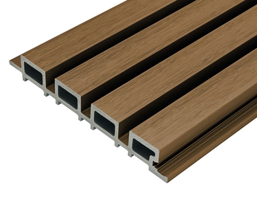 Teak Slatted Composite Cladding