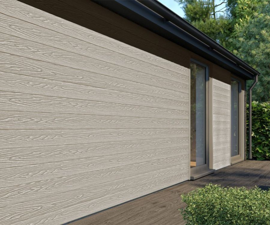 Ivory Woodgrain Composite Cladding